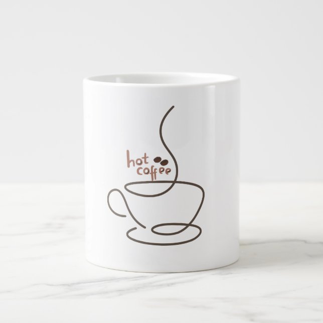 Varmt kaffelinje Artmugg Jumbo Mugg (Framsidan)