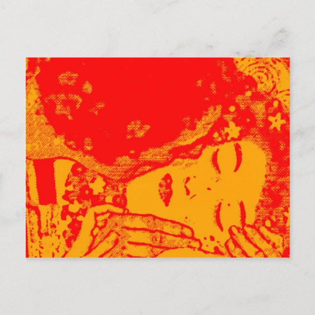 Varmt Kyss Postkort Vykort (Framsida)