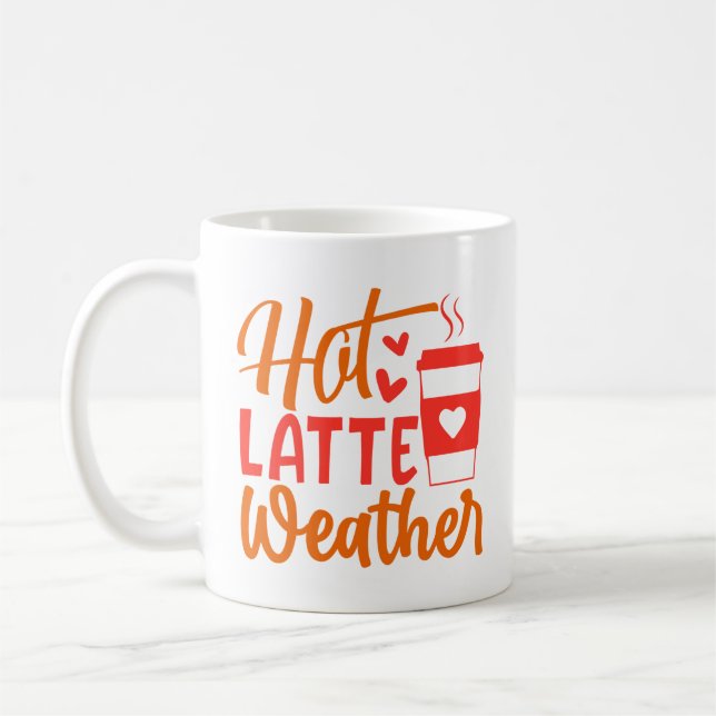 Varmt Latte-väder Kaffemugg (Vänster)