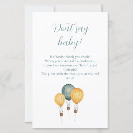 Varmt Luftballong Baby Shower-spel