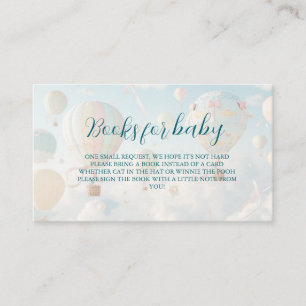 Varmt luftballong Baby shower Tilläggskort
