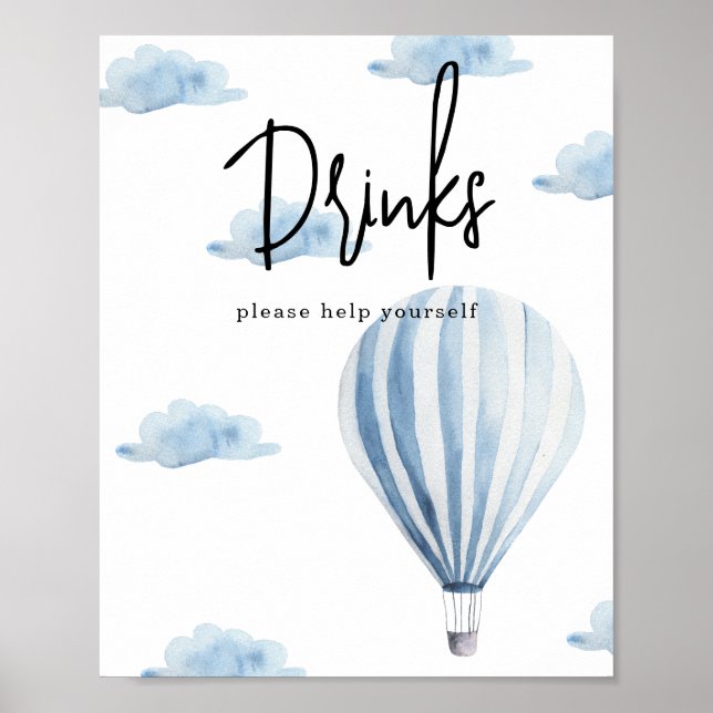 Varmt luftballong - Drycker Poster (Framsidan)
