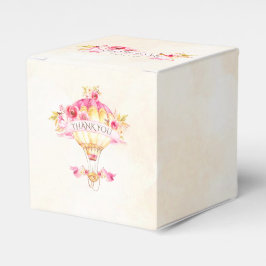 Varmt Luftballong Rosa Guld Gula Rosor Presentaskar