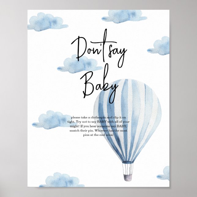 Varmt luftballong - Säga inte baby Poster (Framsidan)