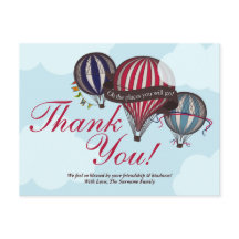 Varmt Luftballong Tacksamhetskort