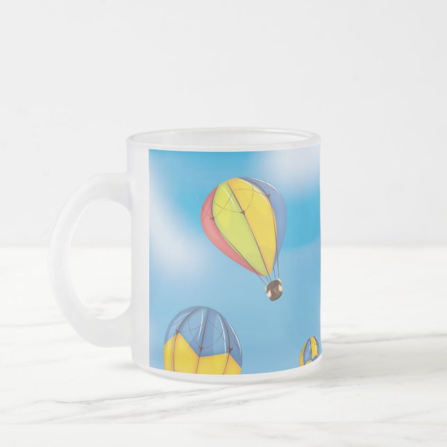 Varmt luftballonger frostad glasmugg (Vänster)