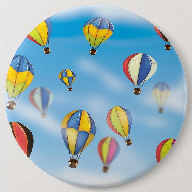 Varmt luftballonger knapp (Framsida)