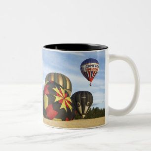 Varmt luftballonger nära Wanaka, Sydön, Nya Två-Tonad Mugg