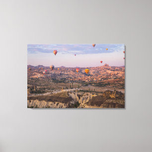 Varmt luftballonger över Cappadocia Canvastryck
