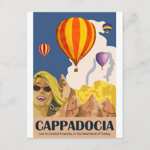 Varmt luftballonger över Cappadocia Vykort