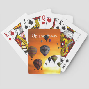 Varmt luftballonger under flygning casinokort