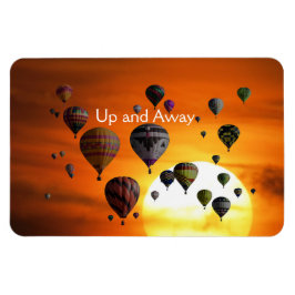 Varmt luftballonger under flygning magnet
