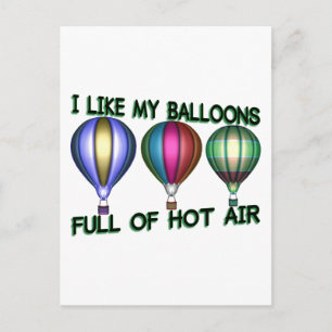 Varmt luftballonger vykort
