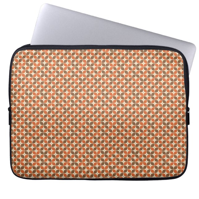 Varmt Mid-Century Retro Boomerang Atomdriven Laptop Fodral (Framsidan)
