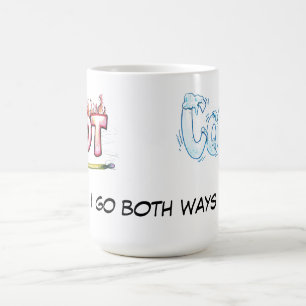 Varmt och kall - jag går båda väg kaffemugg