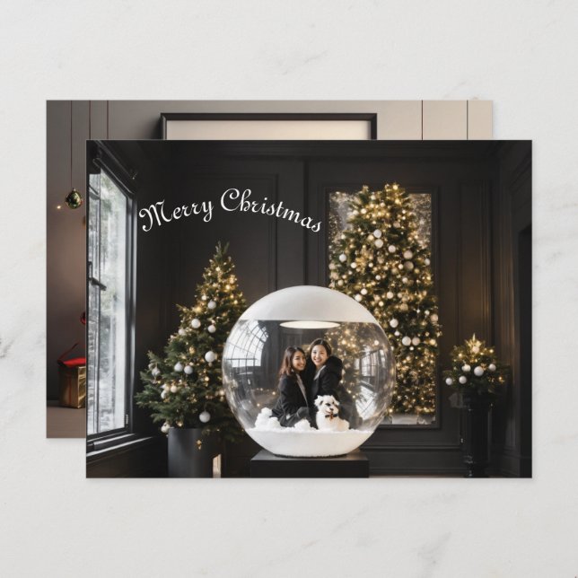 Varmt önskade och högtidlig glädje! 🎄 God Jul Vykort (Fram/baksida)