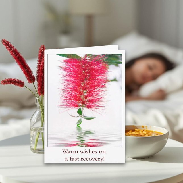 Varmt önskar på en snabb återhämtning blommorkort kort (Skapare uppladdad)