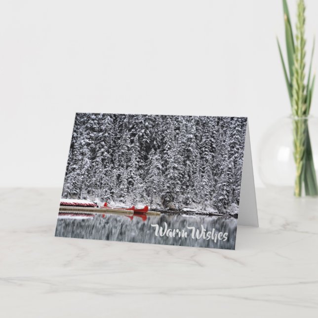 Varmt önskemål & glad helg sjökanoter i vinter (Framsida)