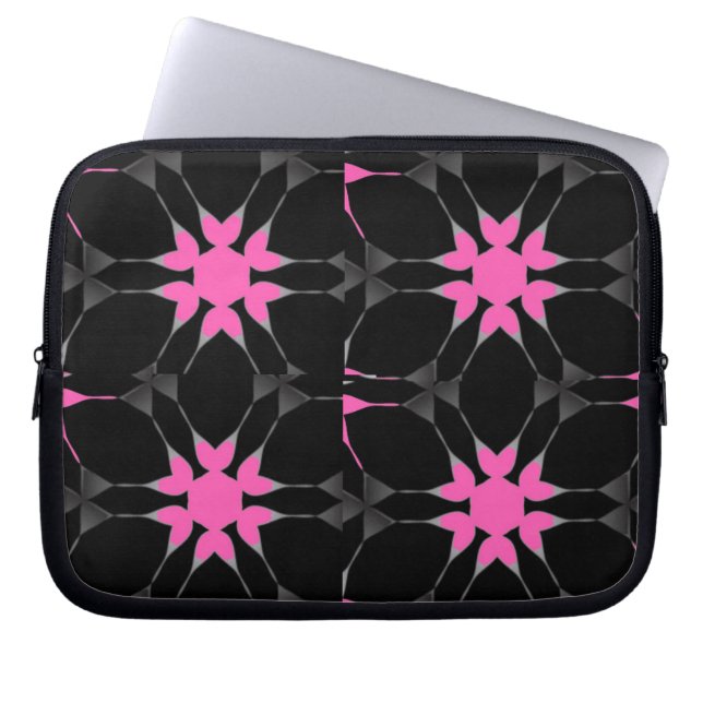 Varmt retro rosa bärbar datorfodral (Framsidan)