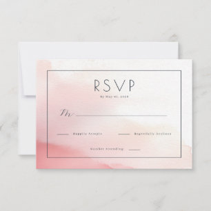 Varmt Rodnad Akvarell RSVP OSA Kort