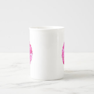 Varmt rosa benporslinsmugg benporslin mugg