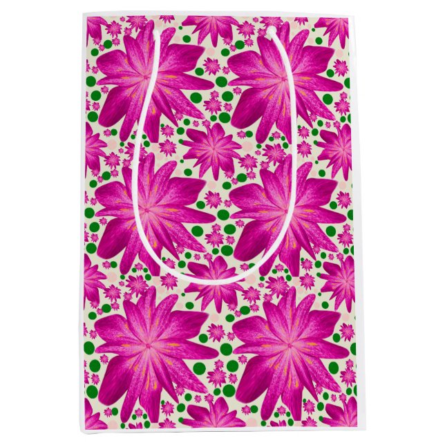 Varmt rosa blomster sömlöst mönster (Framsidan)