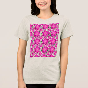 Varmt rosa blomster sömlöst mönster t shirt