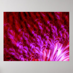 Varmt Rosa Brandvägg Poster