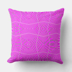 Varmt rosa fuschia modern geometrisk mönstrad soff kudde