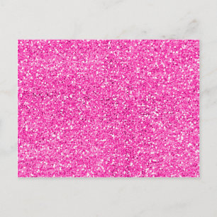 Varmt Rosa Glitter Vykort