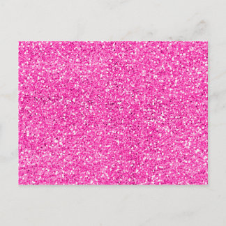 Varmt Rosa Glitter Vykort