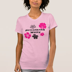 Varmt rosa hawaiianskt blomster anpassad skjorta tröja