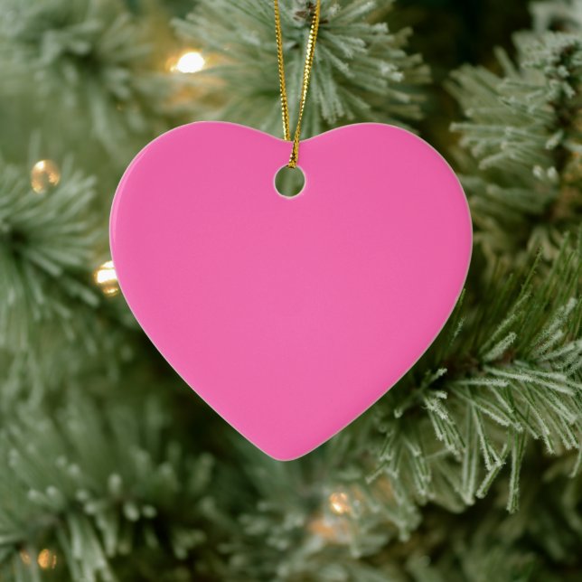 Varmt Rosa Hjärtkeramikprydnad Julgransprydnad Keramik (Träd)