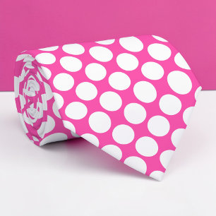 Varmt rosa jätteprickig specialbeställd slips