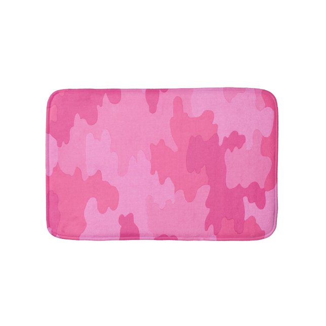 Varmt rosa kamouflage badmatta badrumsmatta (Framsidan)