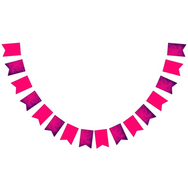 Varmt Rosa Lila Mix Slagbanderoll – Kan anpassas Vimplar (Alla)