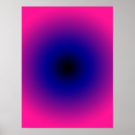 Varmt rosa lila mörkblått och svart gradient poster