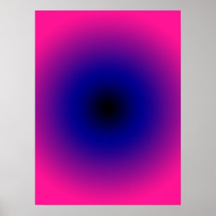 Varmt rosa lila mörkblått och svart gradient poster