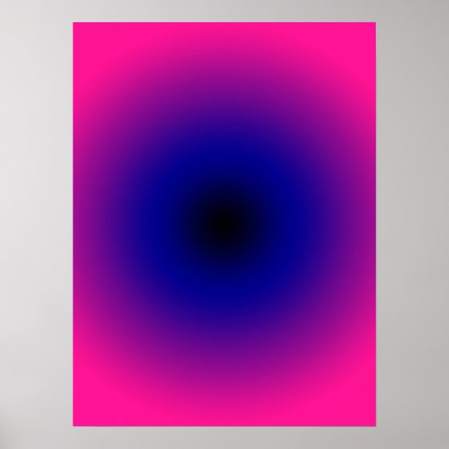 Varmt rosa lila mörkblått och svart gradient poster (Framsidan)