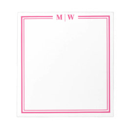 Varmt Rosa Monogram Anteckningsblock