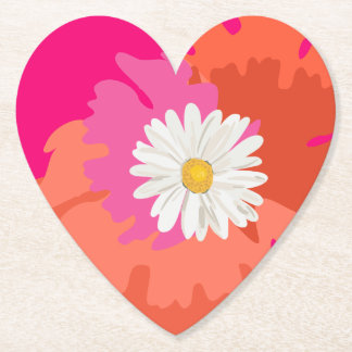 Varmt rosa och orange blommande tusensköns abstrak underlägg papper