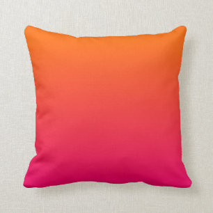 Varmt rosa och orange ombré kudde