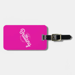 Varmt Rosa Retro Docka Låt Oss Gå På Fest! Bagagebricka