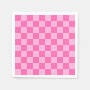 Varmt Rosa Rutigt Pappersservett