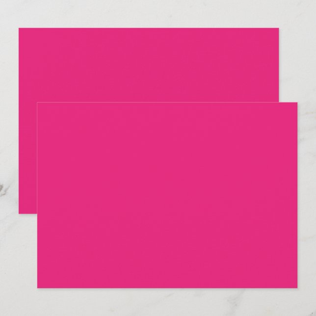 Varmt Rosa Tacksamhetskort | Djärv Minimalistisk S Tack Kort (Fram/baksida)