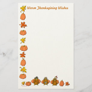 Varmt thanksgivingönskemål brevpapper