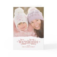 Varmt välkommen | Julkort med foto