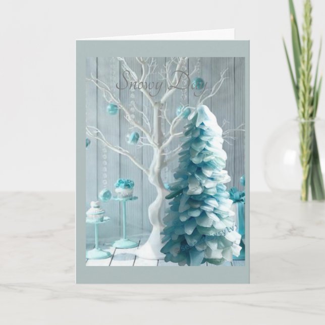 Varmt välkommen på en snöig dag kort (Framsida)