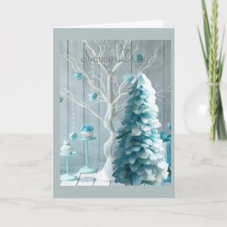 Varmt välkommen på en snöig dag kort