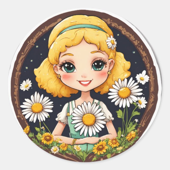 Varmt välkommen! runt klistermärke (Framsida)